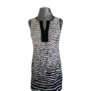 London Times Black & White shirt dress